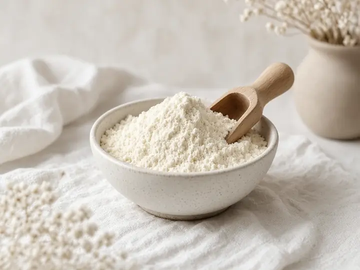 Milk powder in a bowl