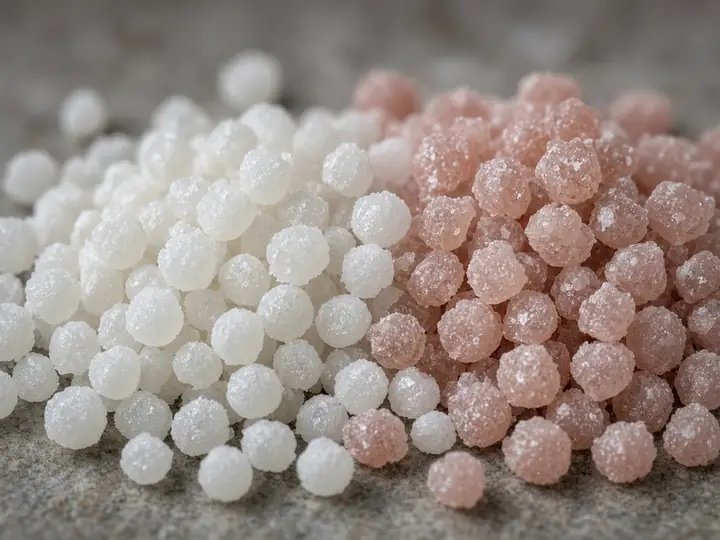 Urea and potash fertilizer granules